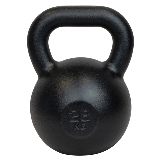 

Гиря 28 кг чугунная для кроссфита (металлическая), Черный