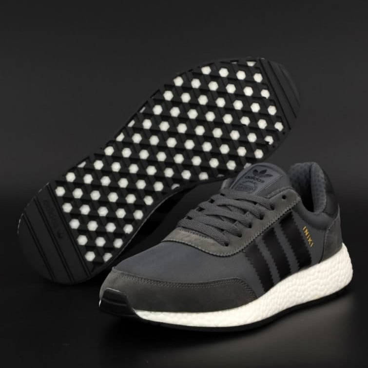 

Мужские кроссовки Adidas Iniki RUNNER BOOST, серый, черный, Вьетнам 42