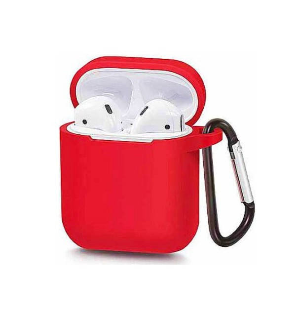 

Чехол для наушников Blueo Liquid Silicon+Metal Hook Red (062004), Красный