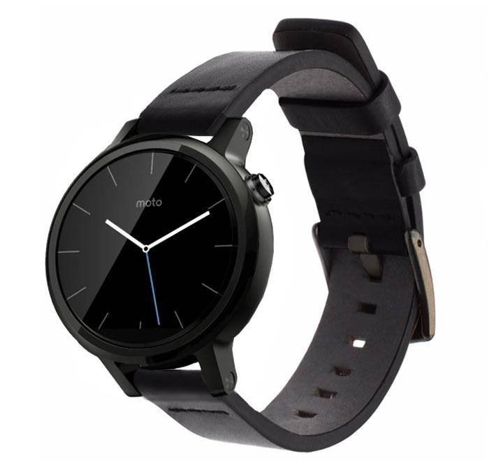 

Кожаный ремешок Primo Classic для часов Motorola Moto 360 2nd gen (42 mm ) - Black