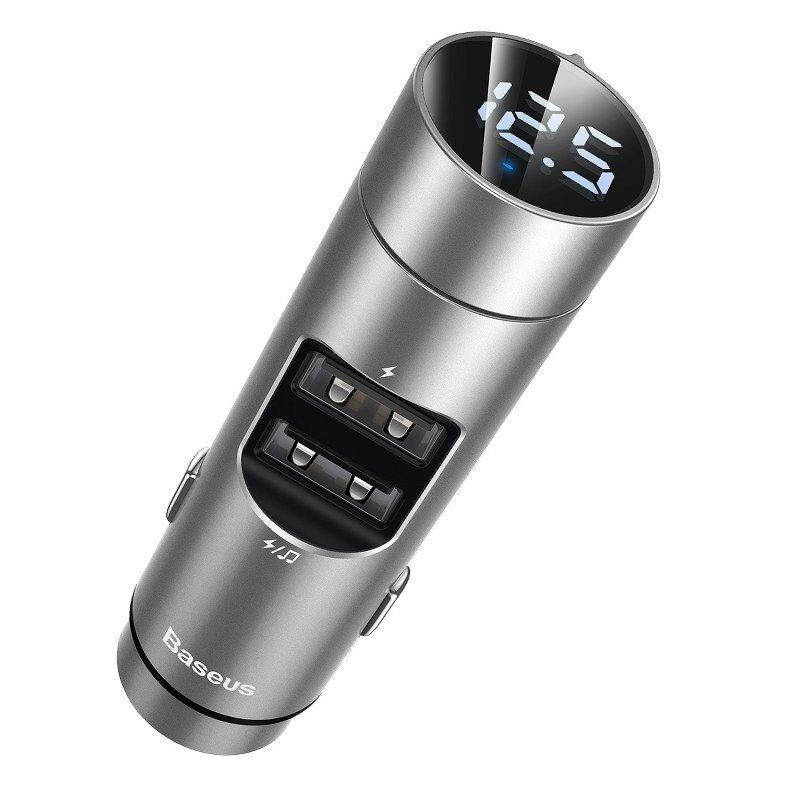 

АЗУ с FM-трансмиттером Baseus Energy Wireless MP3 Charger, Silver (CCNLZ-0S)