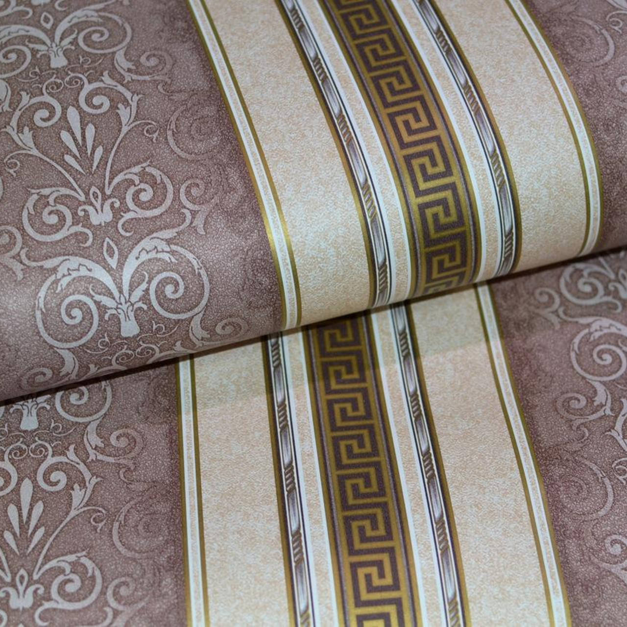 

Обои для стен бумажные коричневые в полоску 0,53*10м, Коричневый