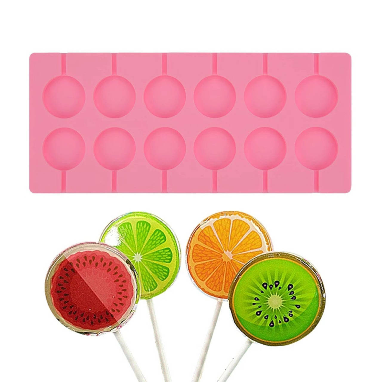 

Форма силиконовая для леденцов Lolli Pop из 12 шт с палочками
