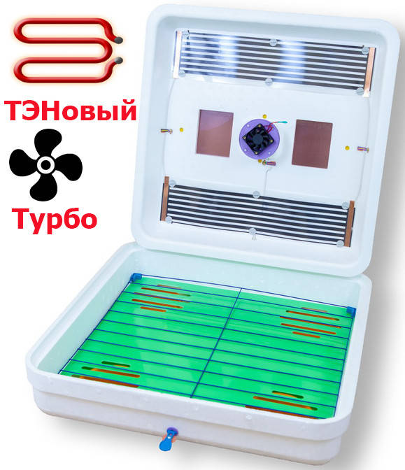 

Инкубатор Рябушка Турбо 150 яиц вентилятор, цифровой, механический переворот