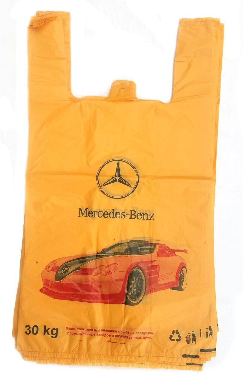 

Пакет майка 30*55 с рисунком “Мерседес” (100 шт/уп) "Vivat", Желтый