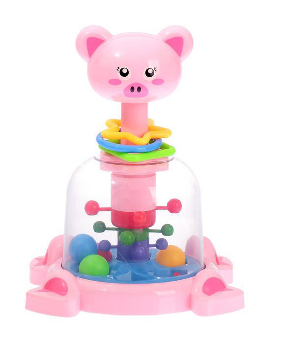 

Игрушечная юла Свинка SL83015 с шариками Star