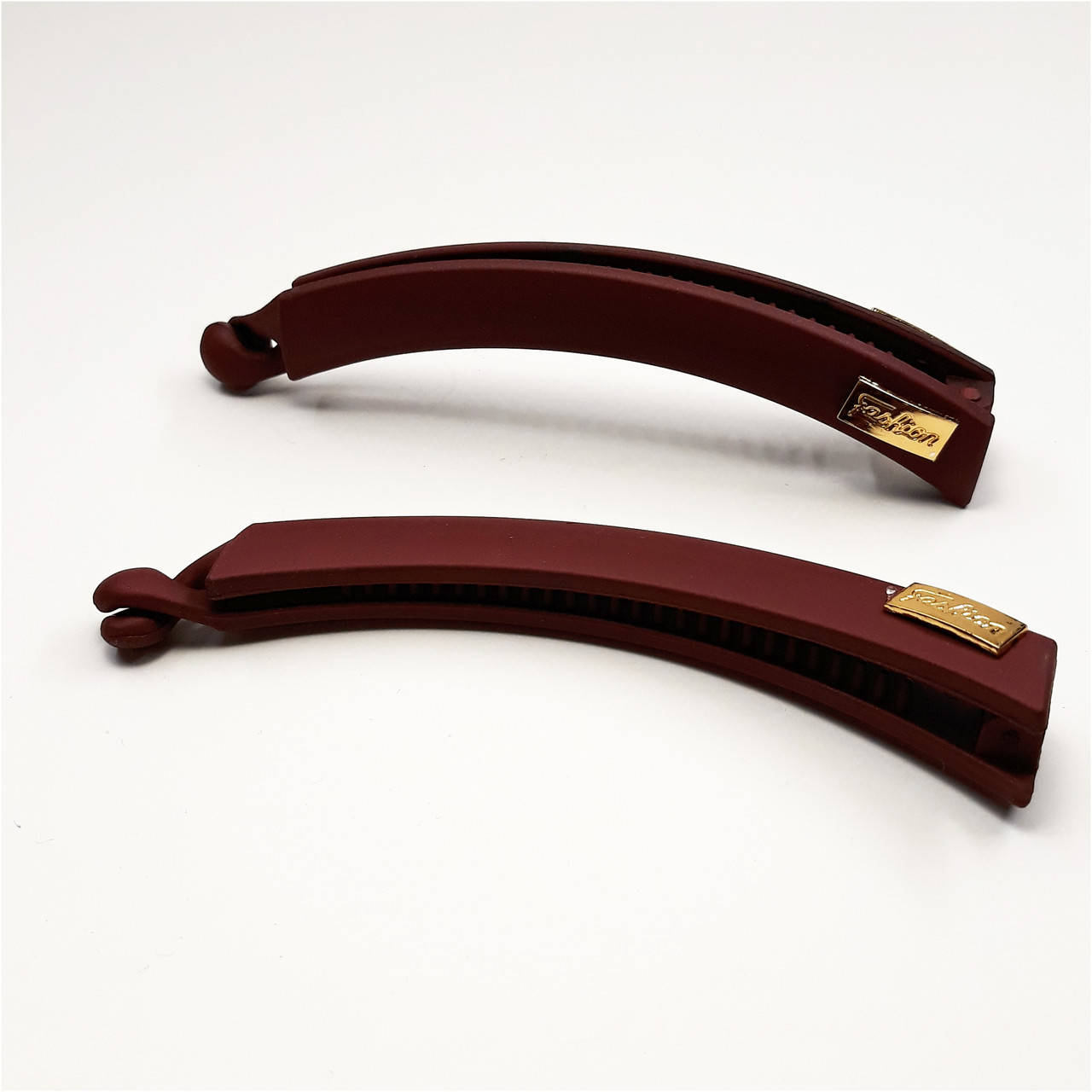 

Заколка-банан Fashion, каучуковая., Бордовый