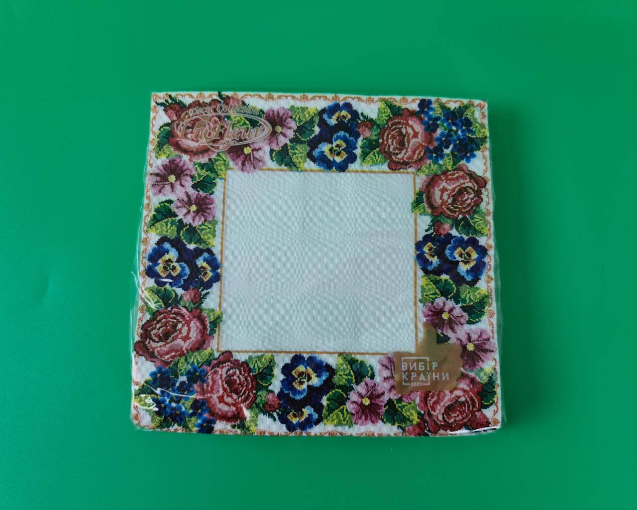 

Красивая салфетка (ЗЗхЗЗ, 20шт) La Fleur Цветочный орнамент (511) (1 пачка)