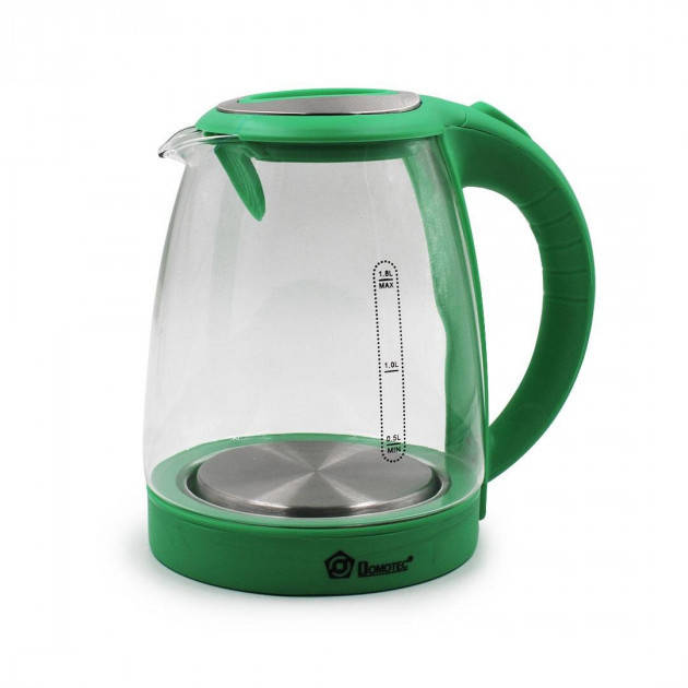 

Электрочайник стеклянный Domotec MS-8112 1.8 л Зеленый