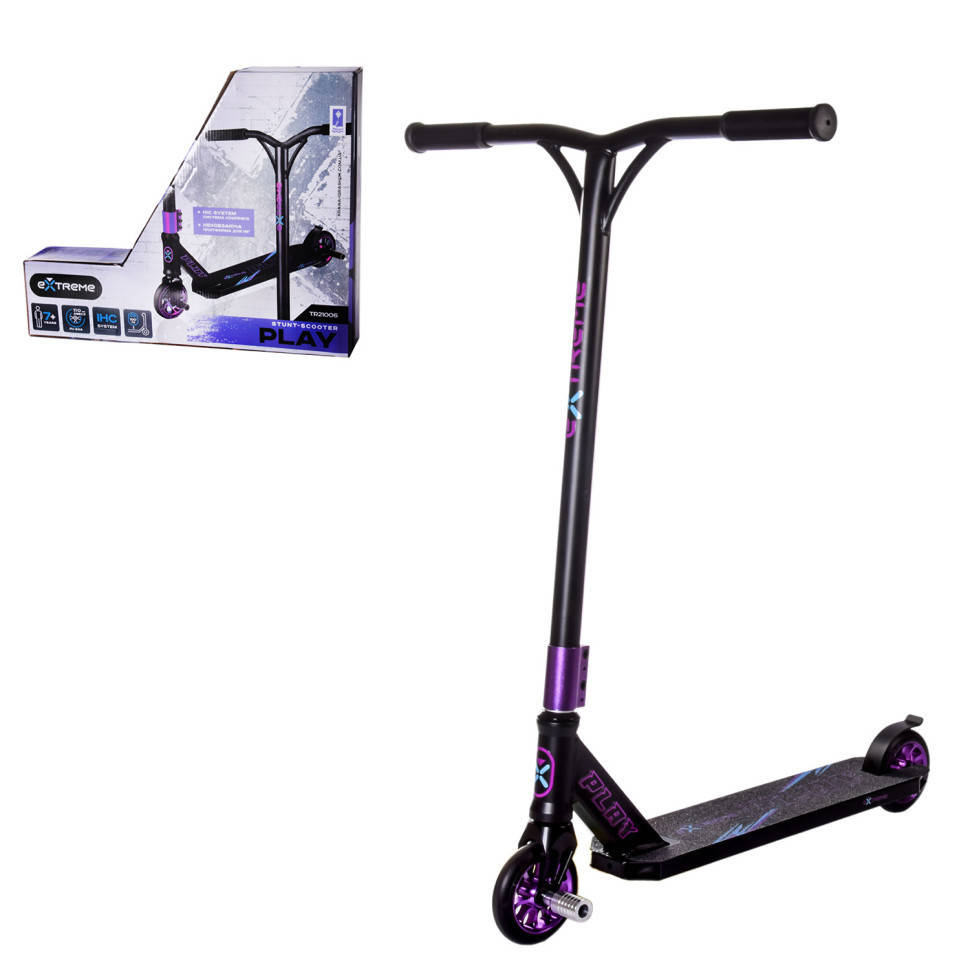 

Самокат трюковый 2-х колёсный TR21006 (RL7T), Extreme Motion PLAY, колёса PU 110 мм (Пурпурный), Разные цвета