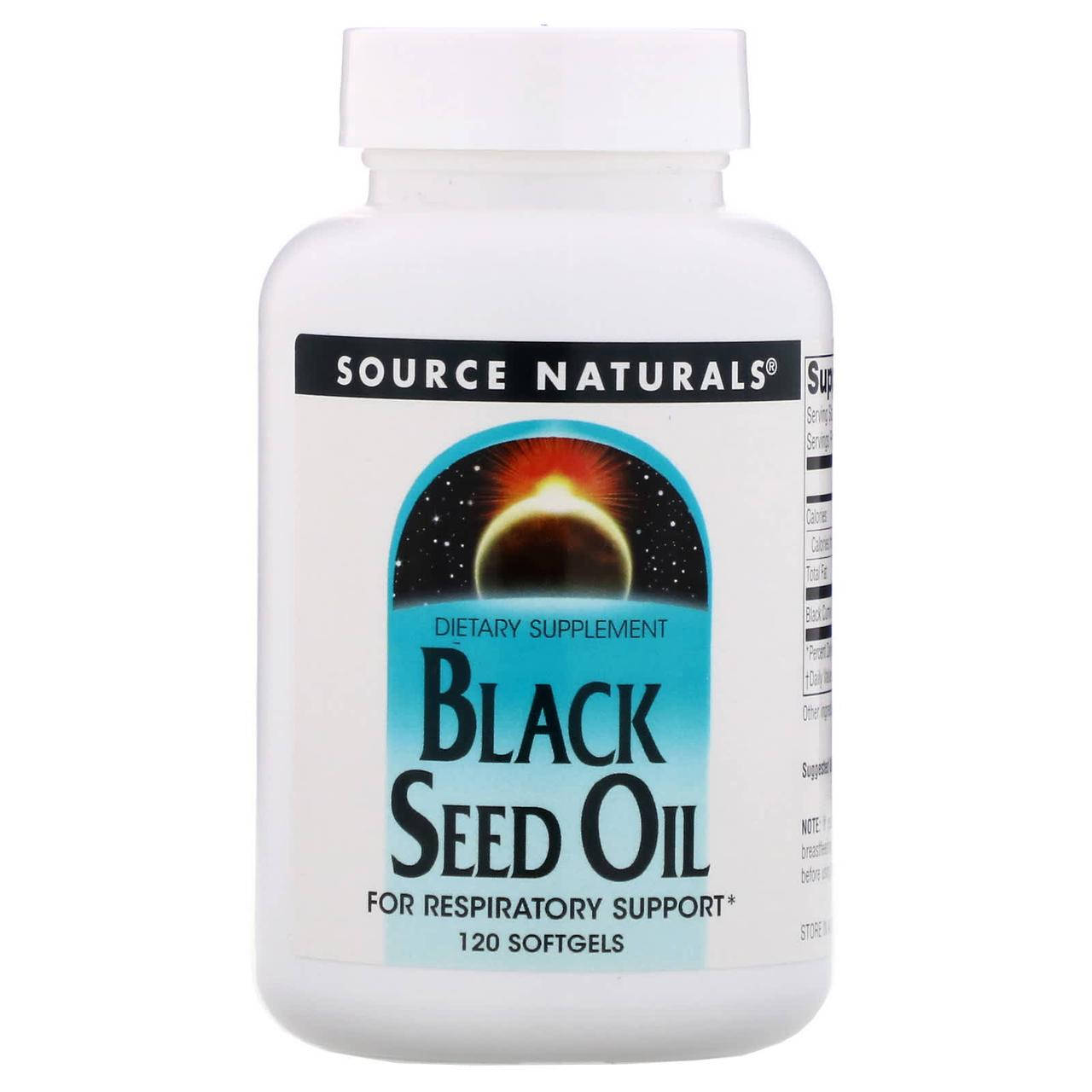 

Source Naturals, Масло черного тмина, 120 мягких таблеток