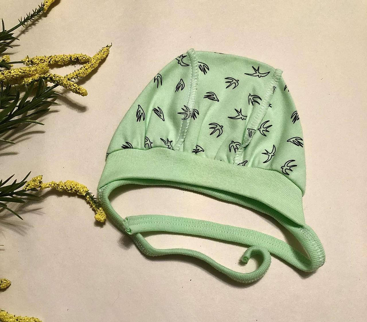 

Чепчик на зав'язку, інтерлок, 62 розмір