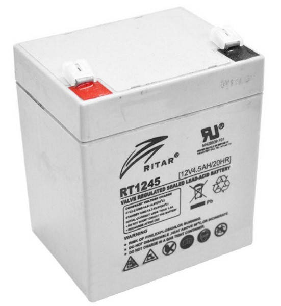 

Акумуляторна батарея Ritar AGM RT1245 (12В 4.5Aг) (код 84497)