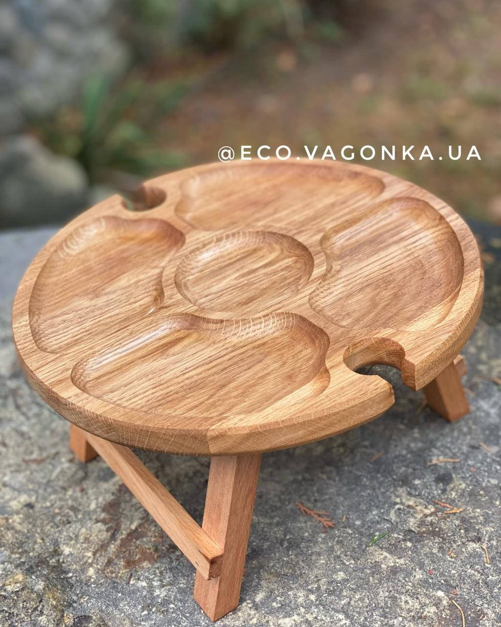 

Винный столик дуб на два бокала