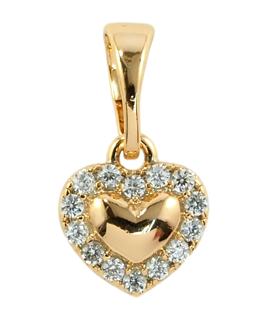 

Кулон Xuping Позолота 18K "Миниатюрное сердечко с цирконием" для цепочки до 5мм
