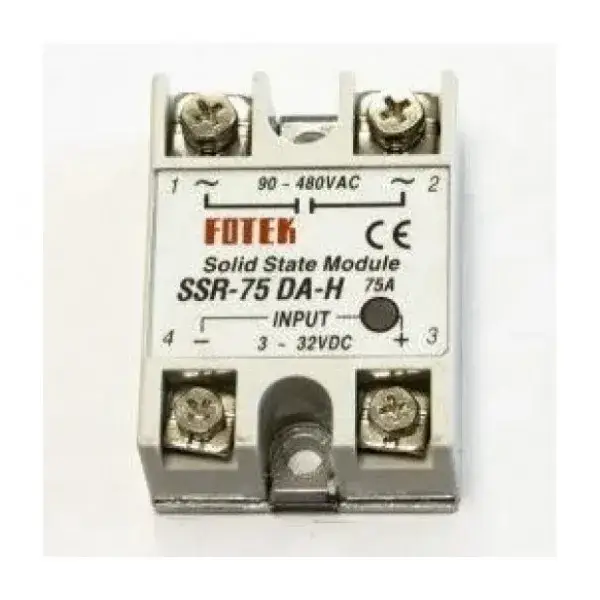 

Реле Proinstal FQFER SSR-75DA твердотельное, 75А 24-380VAC
