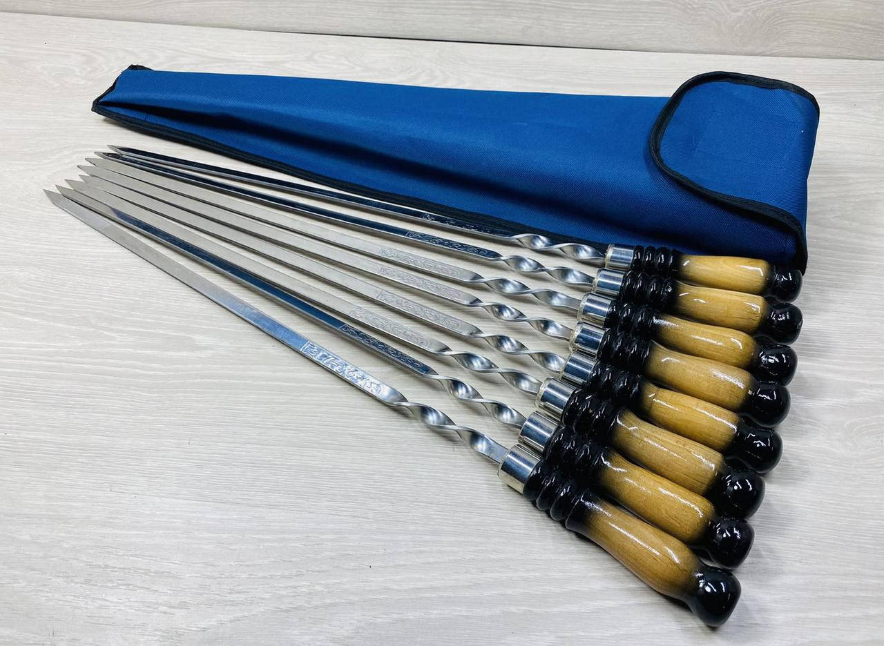 

Набор в чехле "Шампура Люкс" (8 шт, синий чехол)