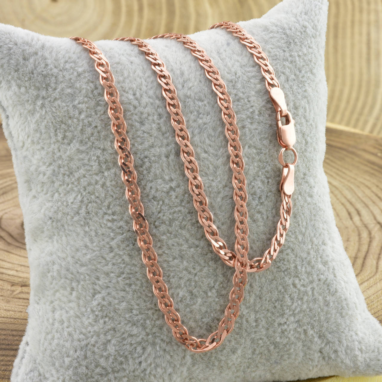 

Серебряная цепочка позолоченная Нонна ширина 3 мм длина 45