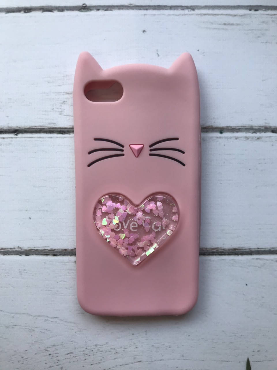 

Чехол силиконовый 3D Liquid Cat для iPhone 7 7s 8 8s Розовый