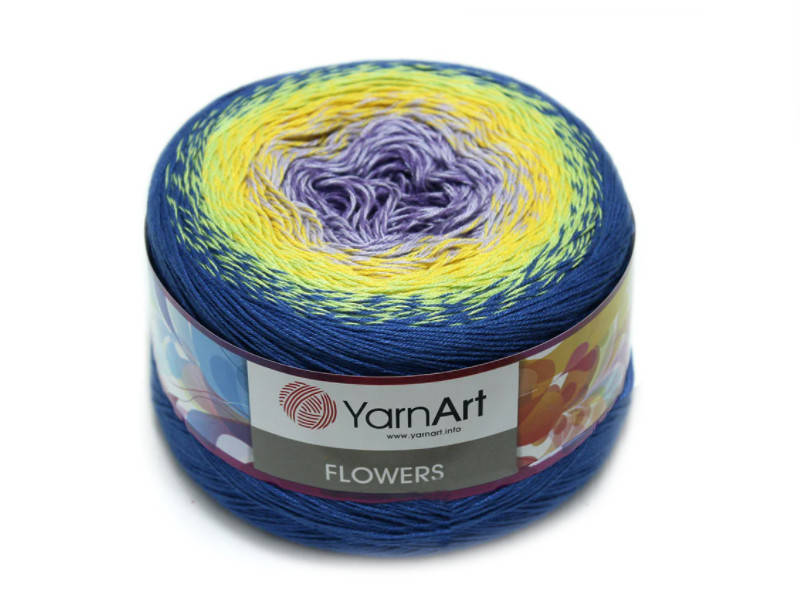 

YarnArt Flowers, №257, Секционное крашение