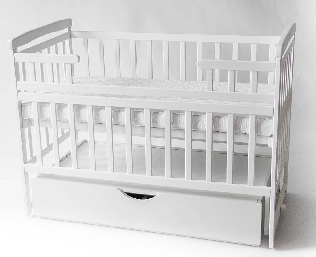 

Детская кроватка трансформер Лодочка белая Детский Сон