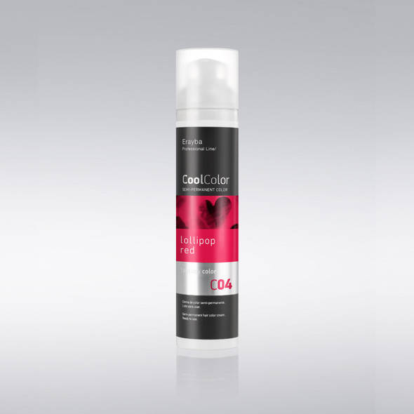 

ERAYBA Cool Color Semi-permanent Hair Color Cream Полуперманентная крем-краска для волос 100 мл C04 lollipop red - КРАСНЫЙ