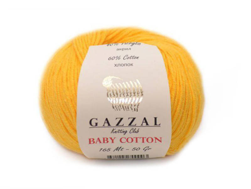 

Gazzal Baby Cotton, ярко-желтый №3417