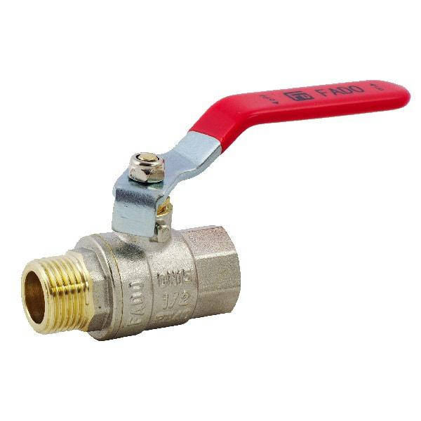 

Кран шаровый FADO NEW 1/2" гайка штуцер ручка (KNR1)