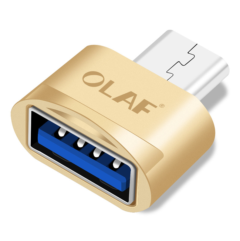 

OTG переходник USB - Type-C для смартфона ED6512 Золотистый