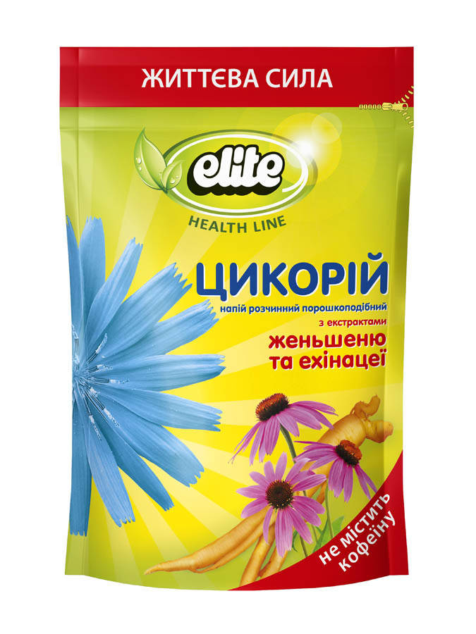 

Цикорий растворимый Elite с женьшенем и эхинацеей, пакет, 100г