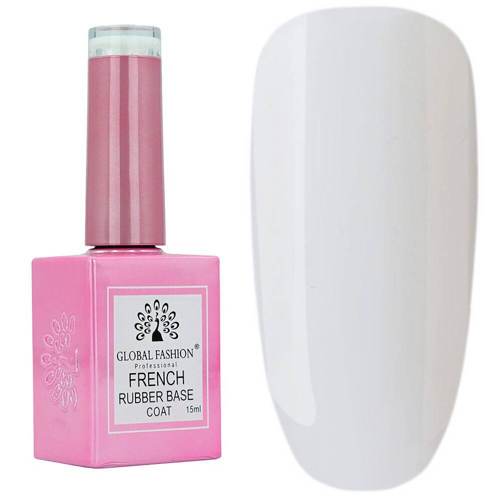 

База для гель лака Global Fashion 15 мл French Rubber Base Soft White