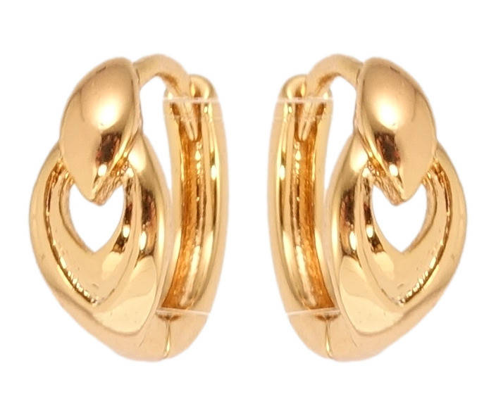 

Серьги Xuping Позолота 18K колечки "Лаконичный орнамент"