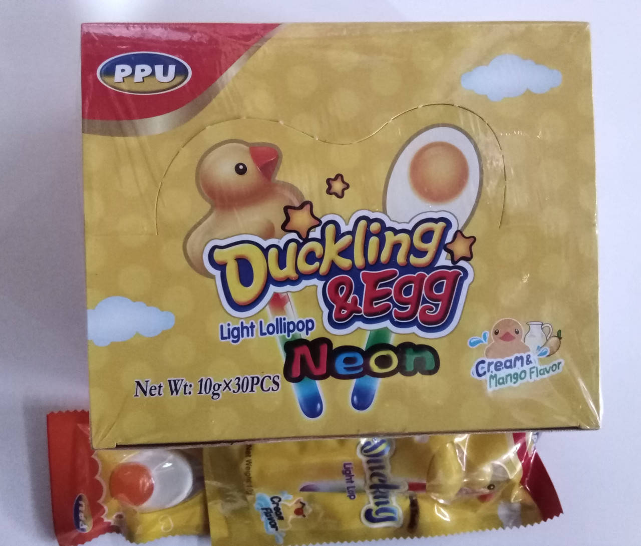 

Льодяники на неоновій паличці Dukling & Egg NEON 30 шт упак