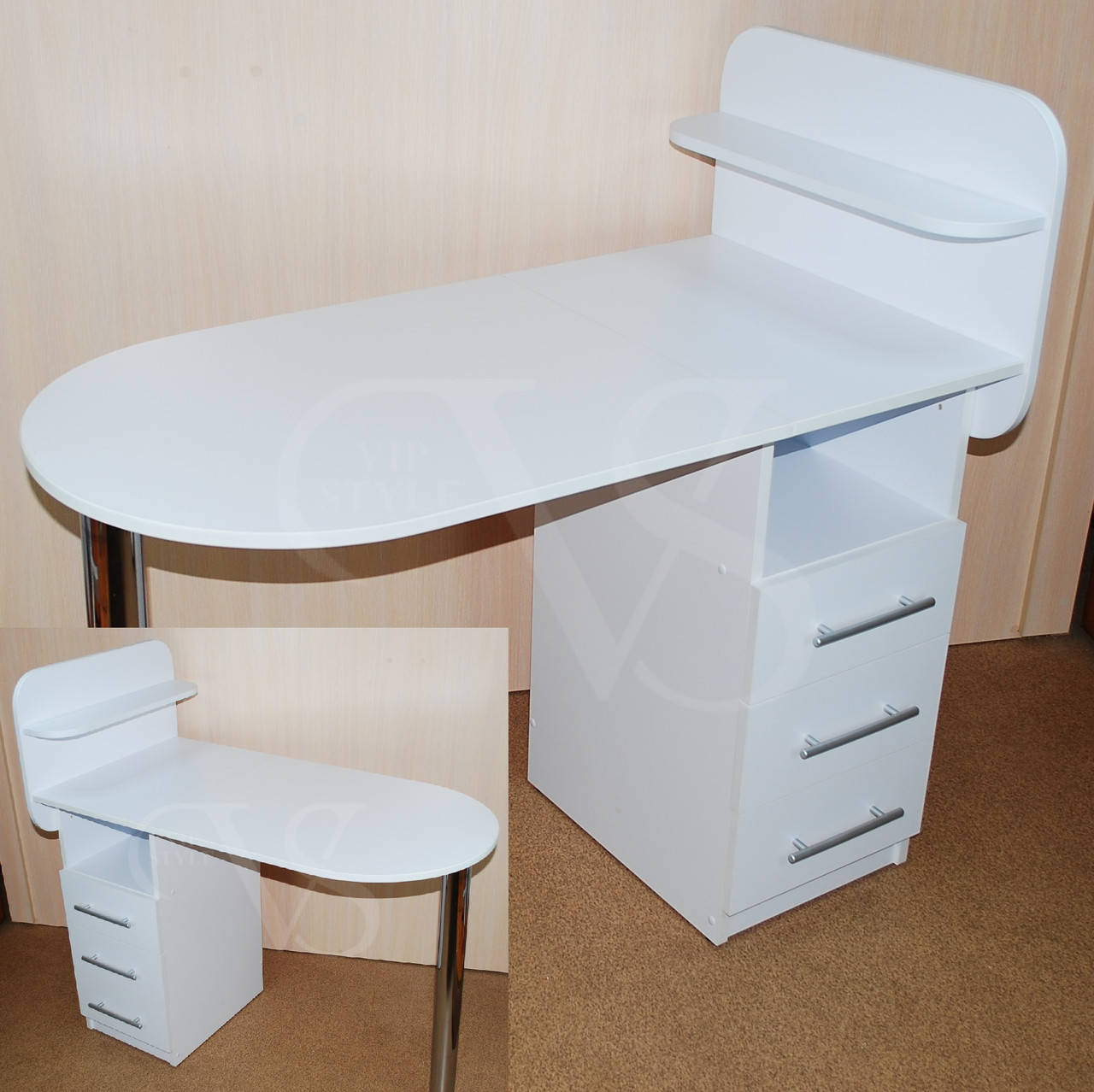 

Маникюрный стол. 105*55 высота 73 см., Белый