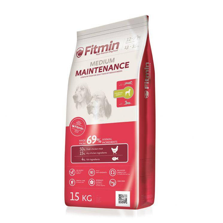 

Fitmin dog medium maintenance-15 kg / полноценный корм средней калорийности для взрослых собак средних пород,