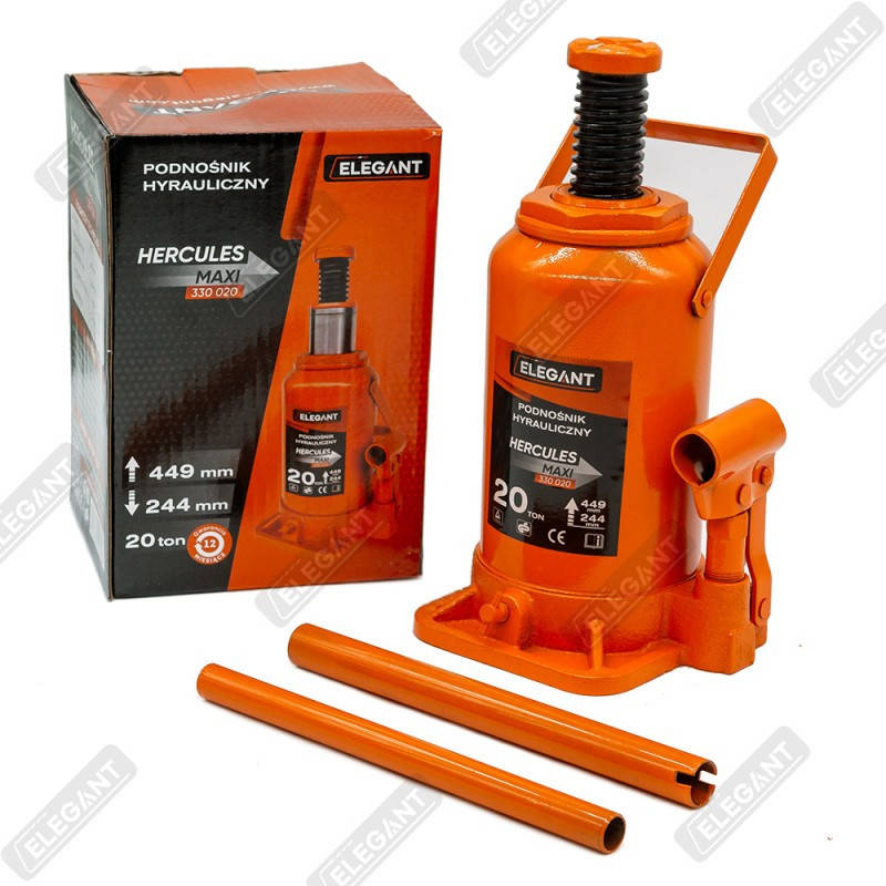 

Домкрат гидравлический бутылочный 20т "Elegant" EL 330 020 244-449мм коробка