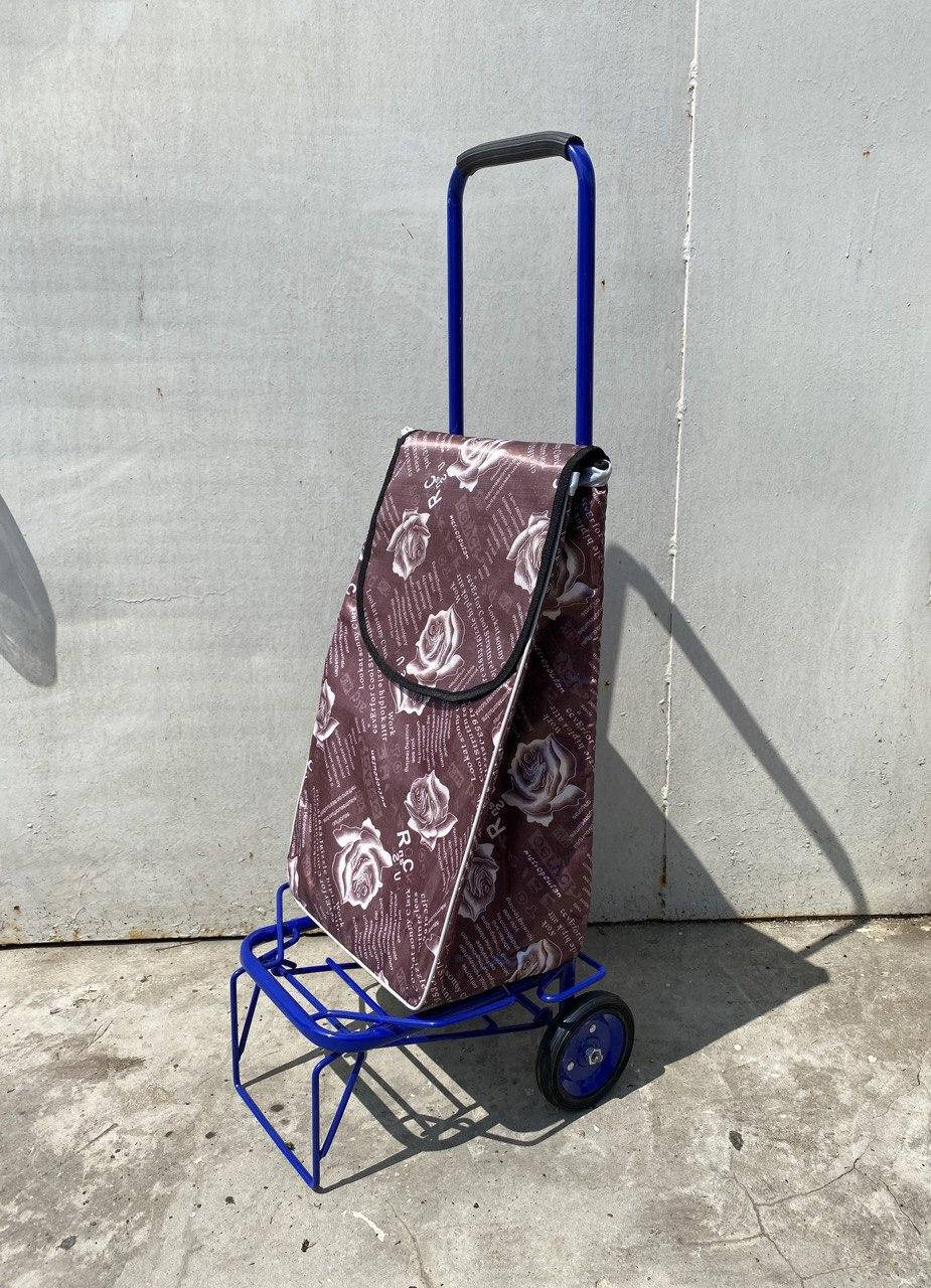 

Усиленная хозяйственная сумка тележка на колесах с подшипниками (0070), Бордовый