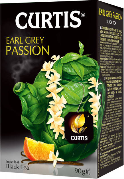 

Чай листовой Curtis Earl Grey Passion черный 90 грамм