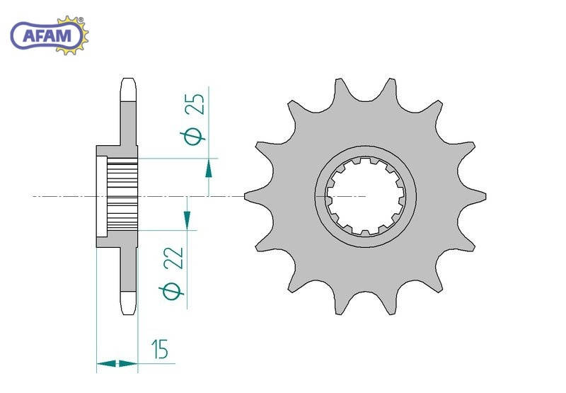 

AFAM ЗВЕЗДА ПЕРЕДНЯЯ ДЛЯ ЦЕПИ 520