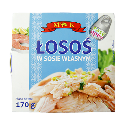 

Лосось МК у власному соусі МК losos w sosie wlasnym 170g 14шт/ящ (Код : 00-00005826)