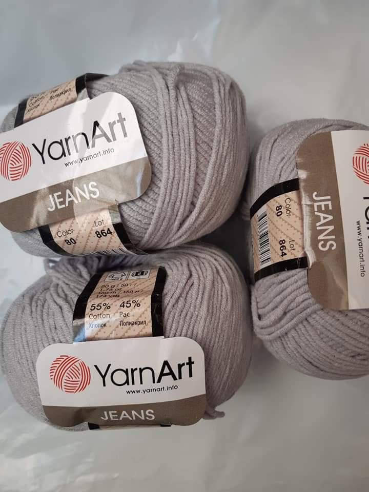 

YarnArt Jeans - 80 светло серый