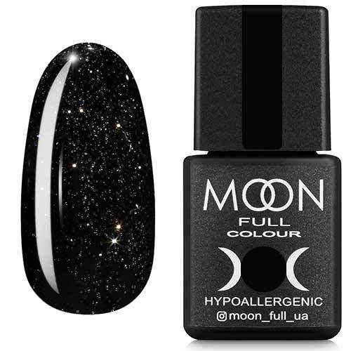 

Гель-лак MOON FULL color Gel polish №319 (черно-зеленый с серебристым шиммером), 8 мл