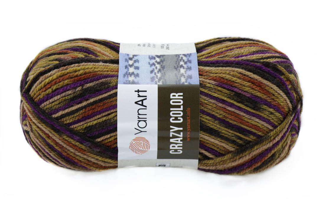 

YarnArt Crazy Color, №155, Секционное крашение