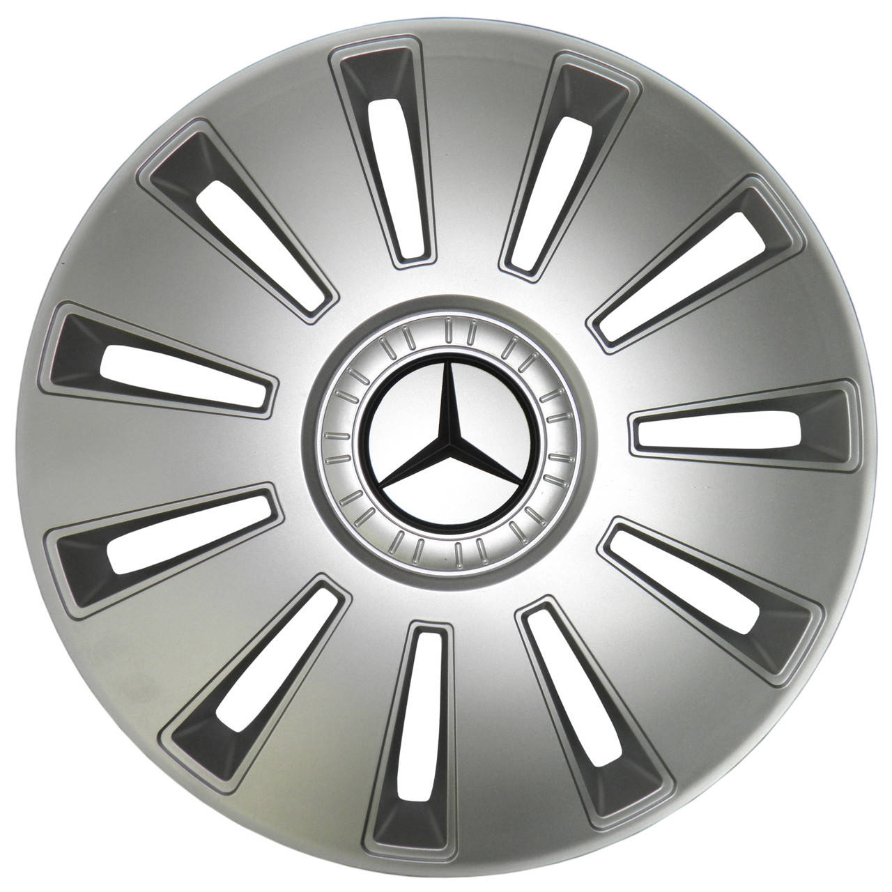

Колпаки автомобильные Mercedes R15" Серебристые 4шт