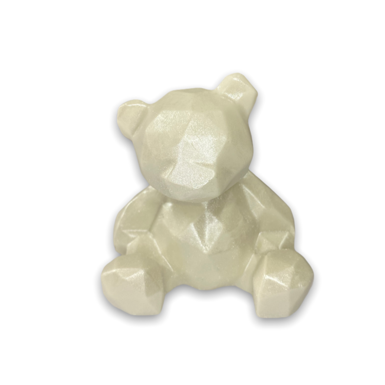 

Шоколадная фигурка Мишка перламутровый (65 мм), белый