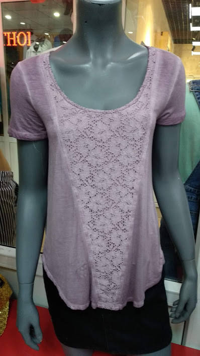 

Футболка женская сиреневая "вареная", Сиреневый