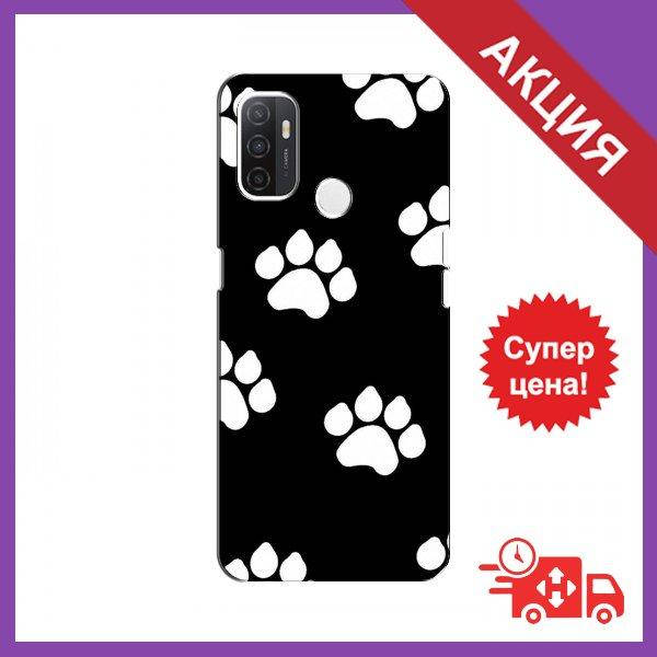 

Бампер с принтом для OPPO A53 / Бампер на Оппо А53 / Бампер для OPPO A53 (Следы собак)
