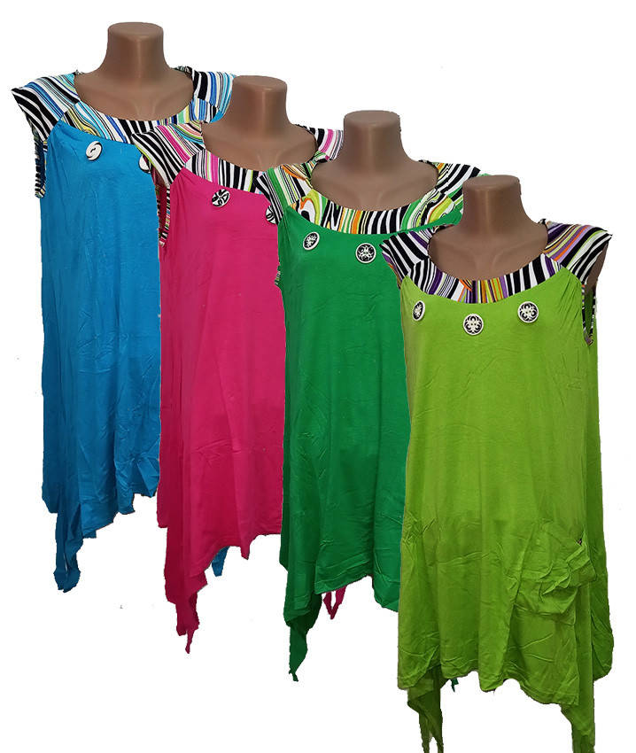 

Женская туника с одним карманом, туника майкой женская, Голубой