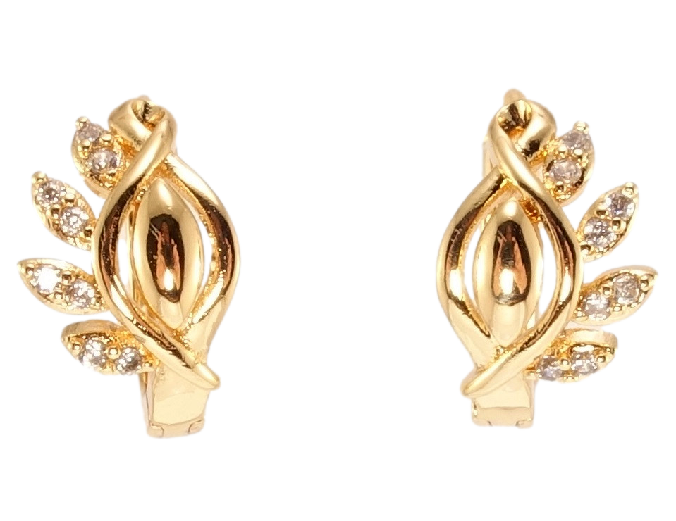 

Серьги Xuping M&L желтый оттенок колечки "Живописность"