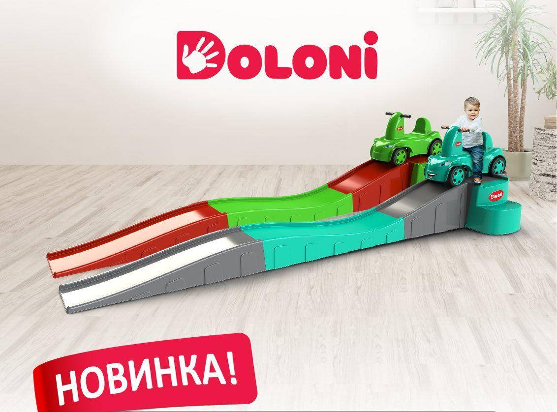 

Игровой трек ТМ Долони: горка для спуска длиной 3м и машинка в комплекте